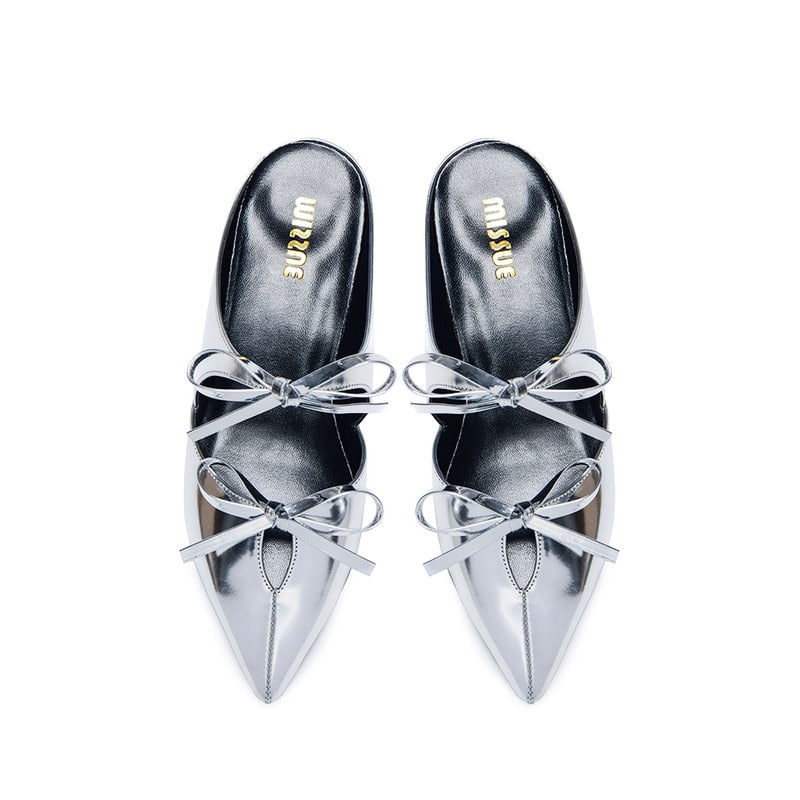 シグネチャーリボンミュール[シルバー]