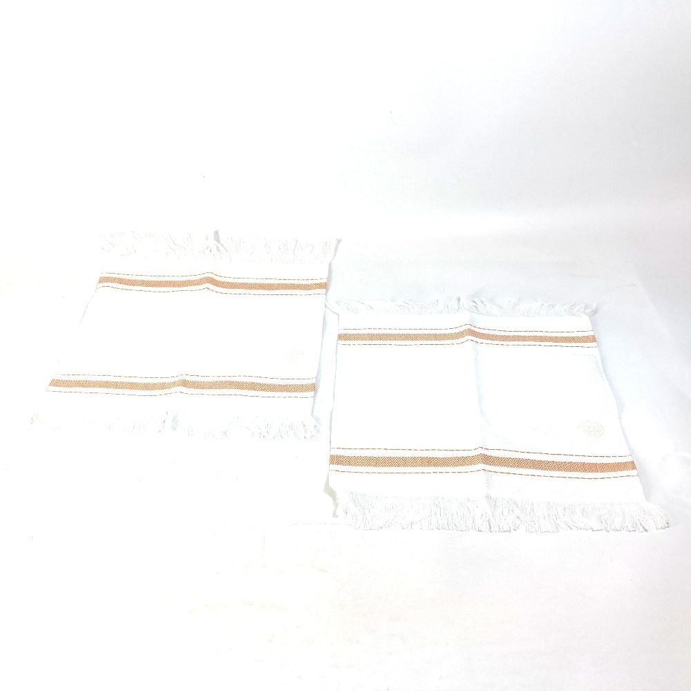 タオル フリンジ ハンドタオル 2枚セット ペア コットン ホワイト