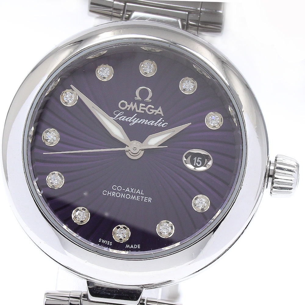 オメガ OMEGA 425.30.34.20.60.001 デビル レディマティック コーアクシャル 11Pダイヤ 自動巻き レディース _862639【中古】
