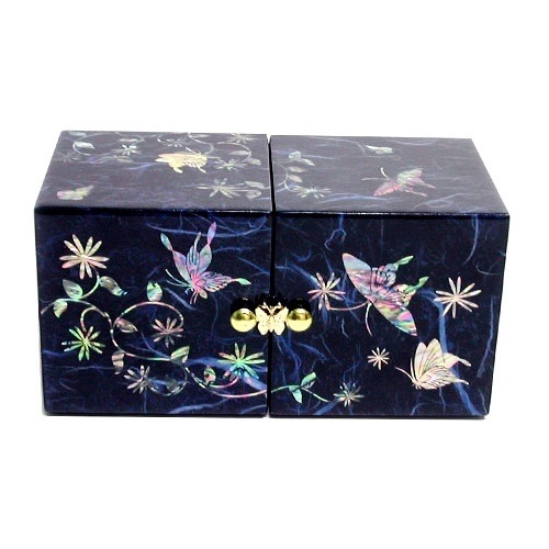 ギフトセット gift set/福袋 /螺鈿(らでん)飾り/韓国の工芸品/らでん飾り塗り物/記念品 /祝い返しやお返し品にも！螺鈿宝石箱 かどうかを螺鈿 宝石箱