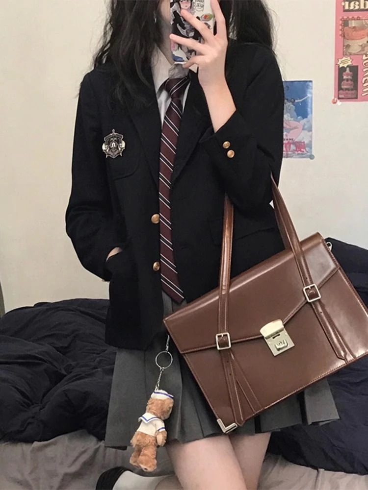 その他メンズファッションその他ジャケット スカートスーツ 制服スカート スクール用品 韓国制服 カーディガン センス 制服 長袖秋冬黒JKスーツジャケッ 本日の限定商品JK制服 ト カレッジスタイル