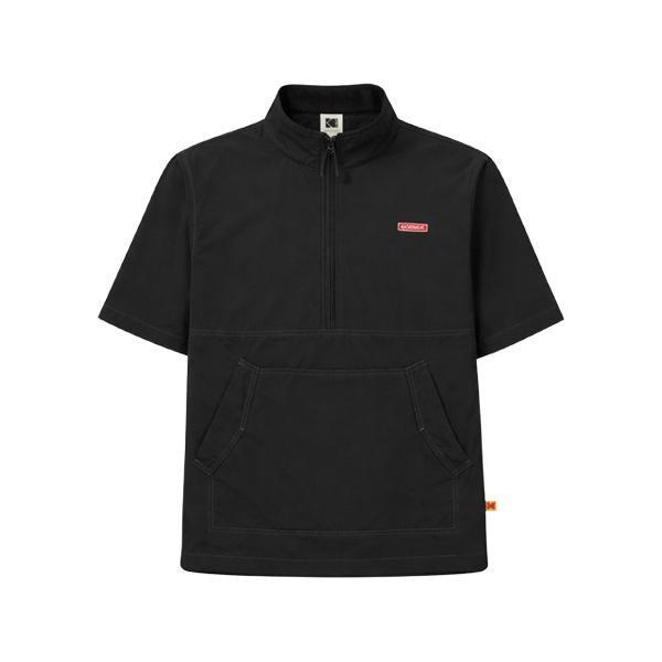 共用クールタッチ ハーフジップ アノラック 半袖 FM1K5223LWTU1 BLK_P421771025