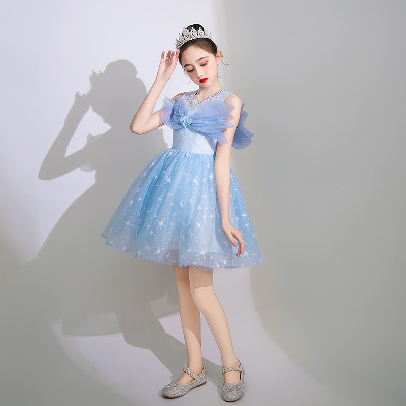 子供のホストドレスプリンセススカートスカートガールウェディングフラワーボーイショーピアノコスムショー