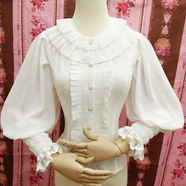 ロリータ レディース ブラウス シャツ 春 夏 ゴスロリ 姫 ゴージャス 上品 カジュアル