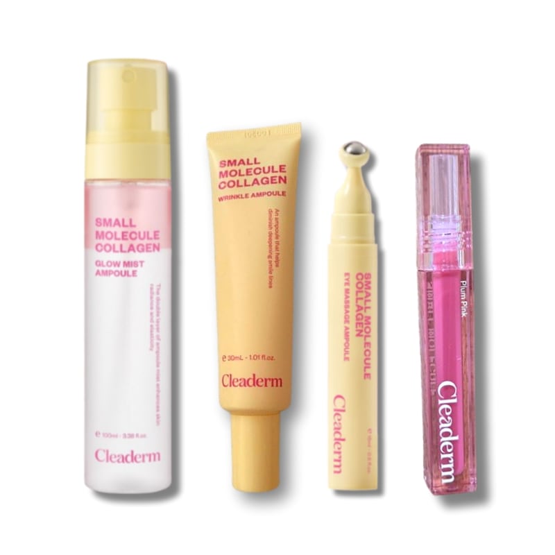 [鍾根堂クリダム低分子コラーゲンライン4個セット]ミストアンプル100ml+ほうれい線アンプル30ml+アイマッサージアンプル15ml+タングリプセラム(プラムピンク)3.8ml