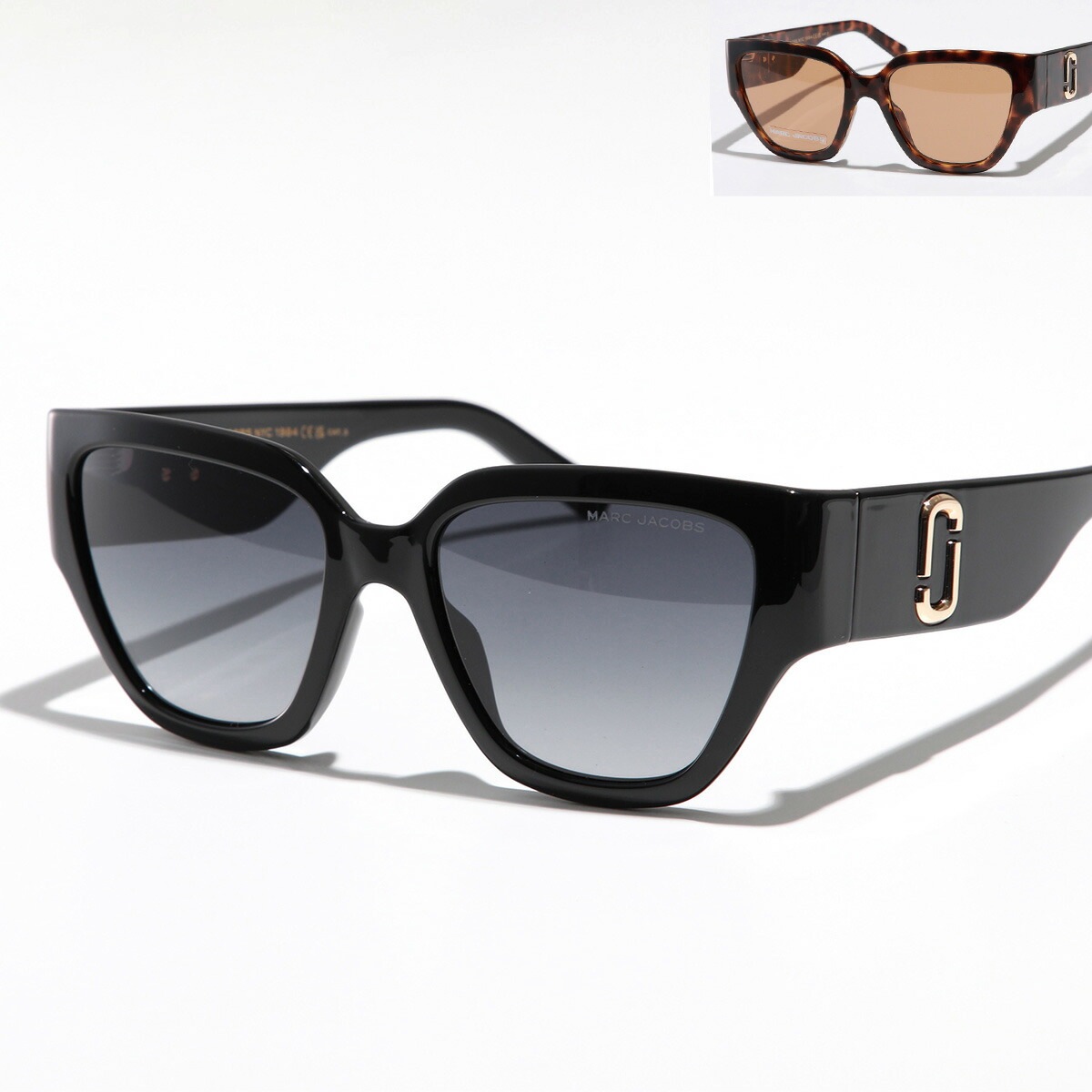 MARC JACOBS マークジェイコブス サングラス 724/S レディース フォックス型 ボストン セルフレーム メガネ 眼鏡 ロゴ アイウェア カラー2色