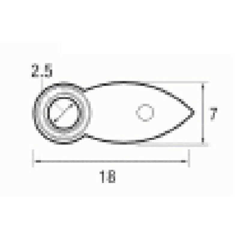 福井金属工芸　鉄葉型トンボ6分 3000個入　NO.6200