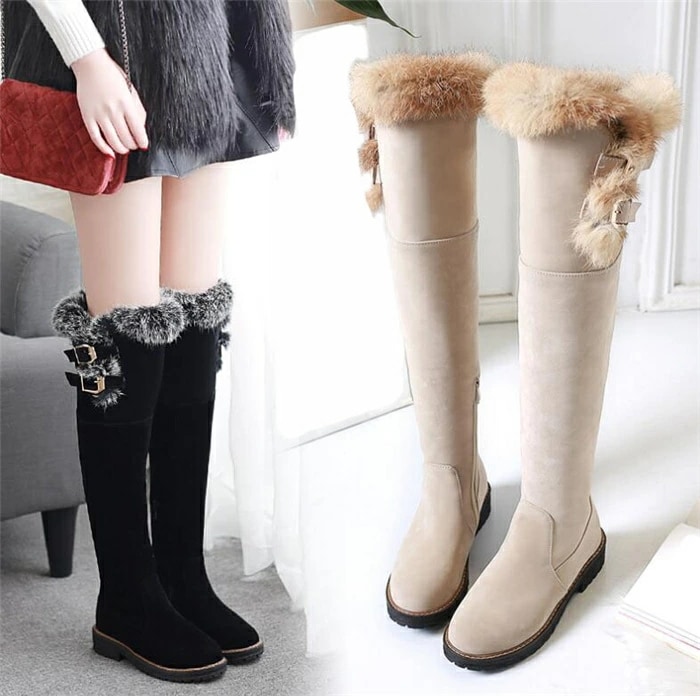 裏起毛 ロング ブーツ レディース ムートン ブーツ ぺたんこ ロングブーツ おすすめ 疲れない おしゃれ シューズ 暖かい 秋冬靴 厚手 長靴 ブラック