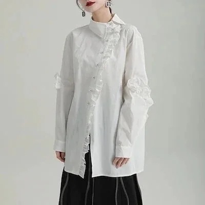 2024新作 カーディガン開襟 UVカット今っぽシアーシャツ シャツ 非対称 春 セミロング丈 長袖シャツ 女性カーディガン30%までに制限