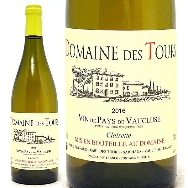 2016 ドメーヌ デ トゥール ヴァン ド ペイ ド ヴォークリューズ クレレット 750ml エマニュエル レイノー/シャトー ラヤス 白ワイン コク辛口 ^C0TOVC16^