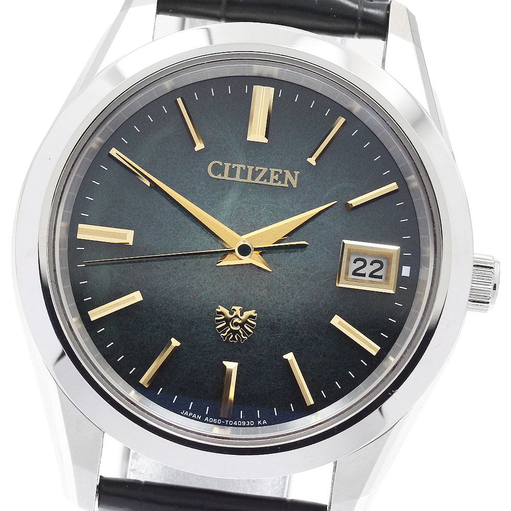シチズン CITIZEN AQ4100-22E/A060-T027369 ザ・シチズン 静寂 世界限定250本 デイト ソーラー メンズ 良品 _894619【中古】