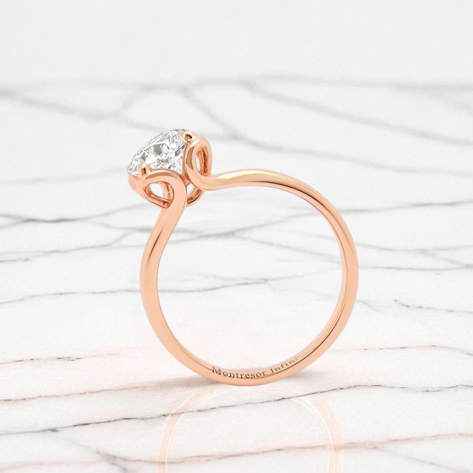 14K リアルゴールド ラボグロウンダイヤモンドリングジュエリー 繊細な光純粋な美しさ 109,999円