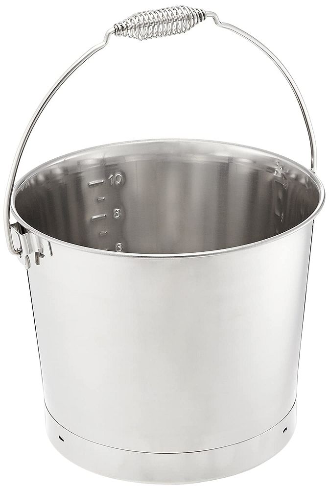 大屋金属 18-8プレスバケツ 10L（ワイヤーバネ取手） 本体（蓋別売）