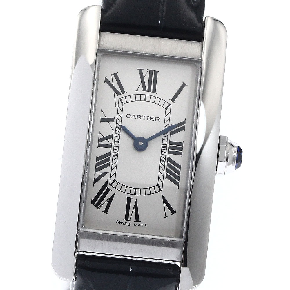 カルティエ CARTIER WSTA0016 タンクアメリカンSM クォーツ レディース 良品 保証書付き_894872【中古】