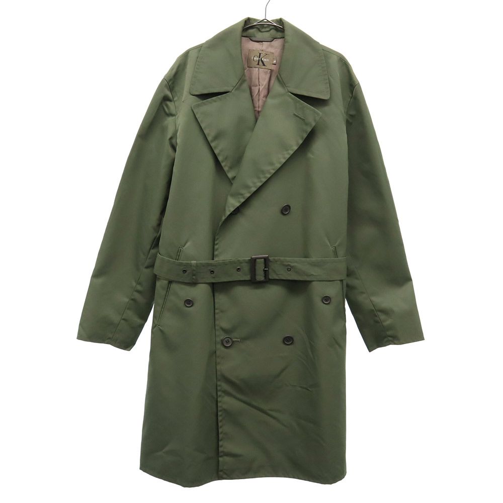 日本製 トレンチコート 36 グリーン メンズ
