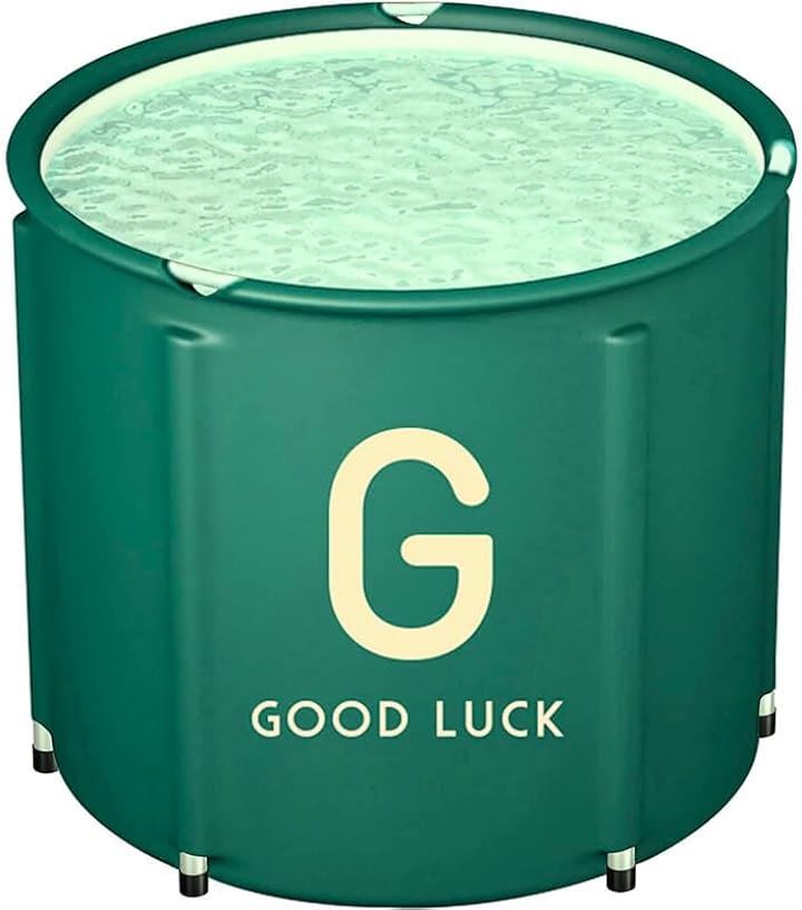 ポータブルバス ポータブル浴槽 お風呂 折り畳み浴槽 保温効果 6層構造 折りたたみ コンパクト プール サウナ 水風呂 災害時にも グリーン Mサイズ( グリーン)