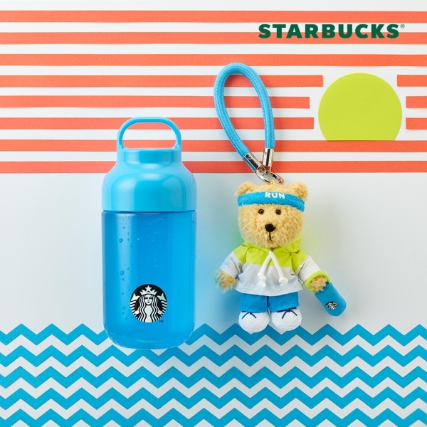【Starbucks】 Active Running Bottle Bearista Keychain韓国スタバ