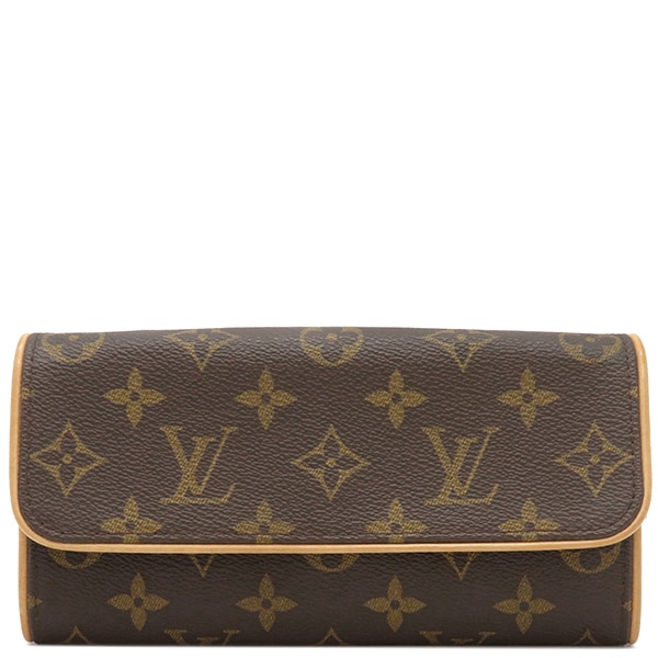 ルイヴィトン LOUIS VUITTON 2WAYバッグ ポシェットツイン PM モノグラムキャンバス モノグラム ゴールド金具 茶 ショルダー ウエストバッグ M51854 BA1928【中古】