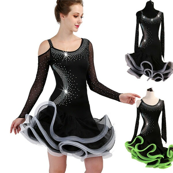 ベストセラーラテン衣装 チャチャチャ 社交ダンス 社交ダンス衣装 ラテンドレス ワンピース セクシー ダンス衣装 練習服 スタンダード ワルツ ラテンダンス ラテン ドレス ラテンドレス 競技着 練習