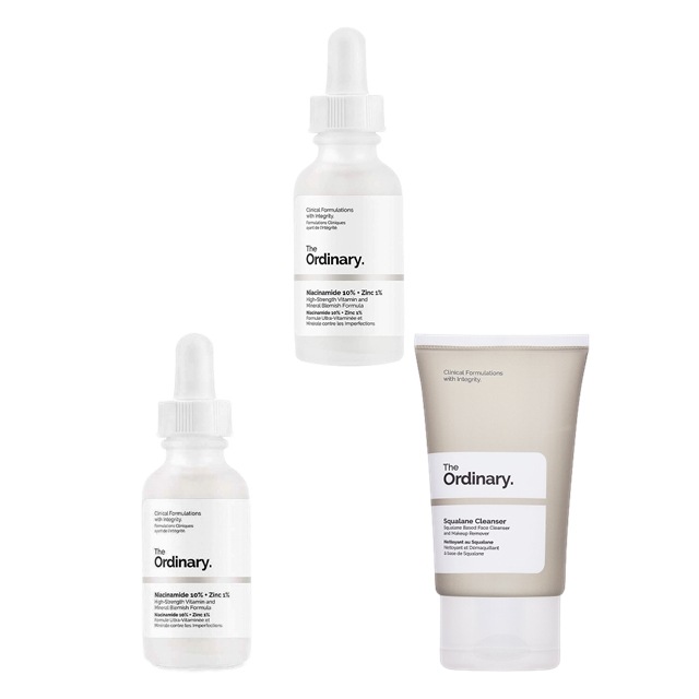 ジ・オーディナリー ナイアシンアミド 10% + 亜鉛 1% 60ml とナイアシンアミド 10% + 亜鉛 1% 30ml とスクワラン クレンザー 50ml のセット