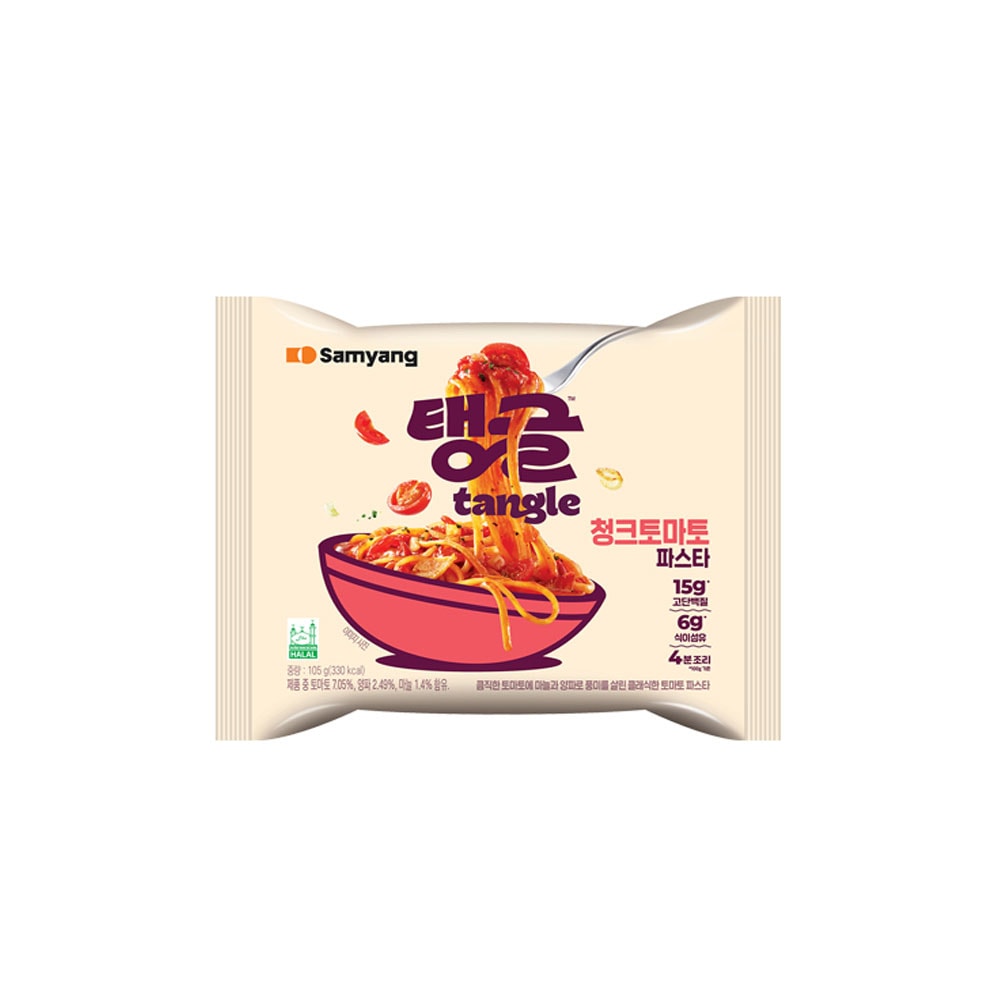 【三養】テングル　チョンクトマトパスタ　105gｘ16個　地域別送料無料　韓国ラーメン インスタントラーメン 袋ラーメン 辛いラーメン 韓国食品 韓国料理 パスタ 청크토마토파스타