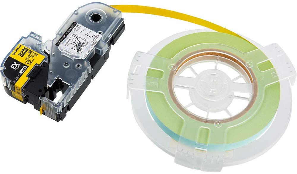 （まとめ買い）テープカートリッジ テプラPRO 詰替用EXロングテープ カラーラベル（パステル） 黄 12mm 長尺45m SC12Y-EXR [x3]