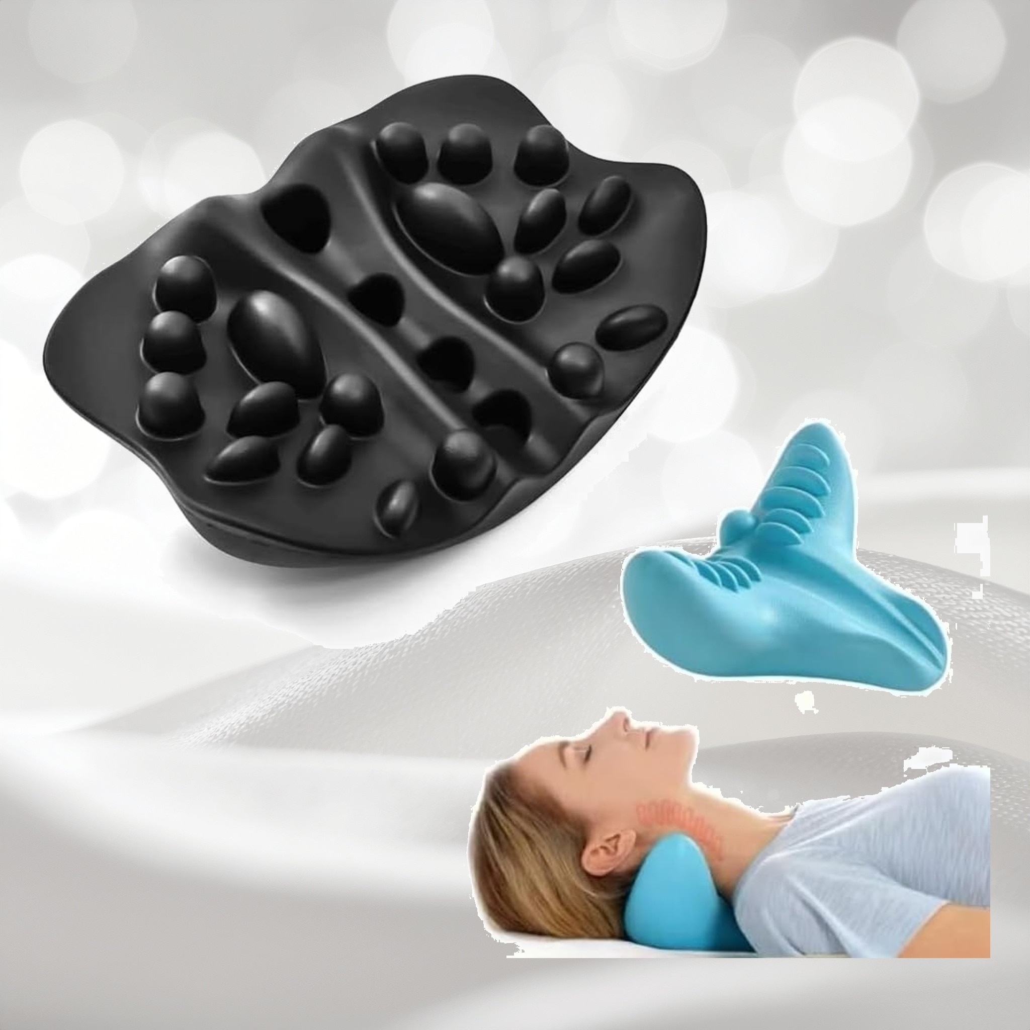 肩甲骨はがしピロー カバーセット 肩胛骨はがしピロー 肩胛骨はがし セット首と肩甲骨同時ケア 肩胛骨はがし 背中 ストレッチ 腰 肩 猫背 姿勢 矯正 軽量 健康グッズ肩甲骨 健康グッズ 整体 背中マ