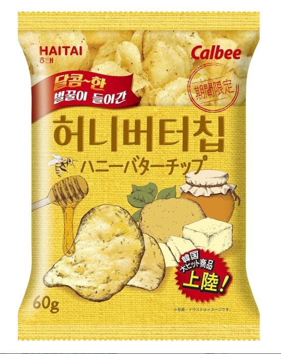 ハニーバターチップ 60g × 20袋／ポテトチップス スナック 韓国 お菓子