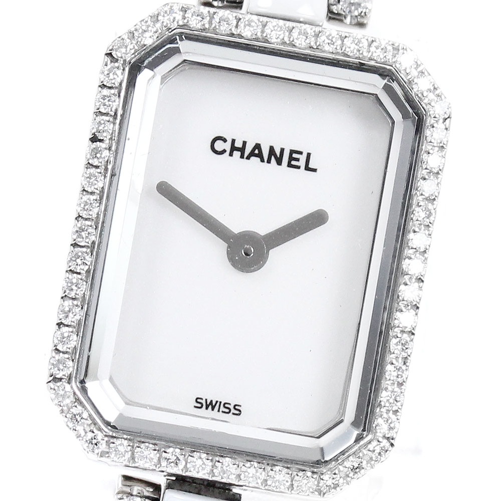 シャネル CHANEL H2146 プルミエール K18WG ベゼルブレスダイヤ クォーツ レディース _913748【中古】
