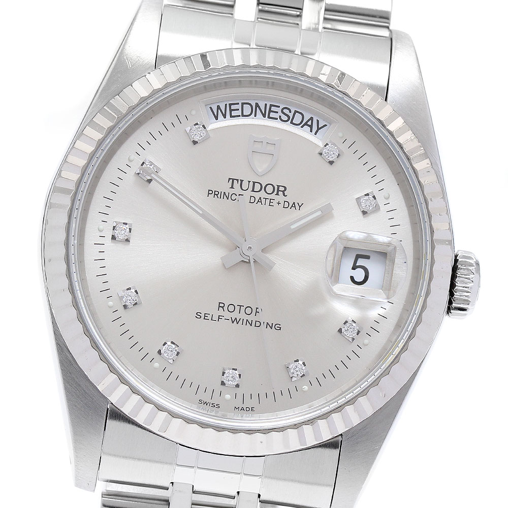 チュードル TUDOR 76214 プリンス デイトデイ 10Pダイヤ WGベゼル 自動巻き メンズ _895509【中古】