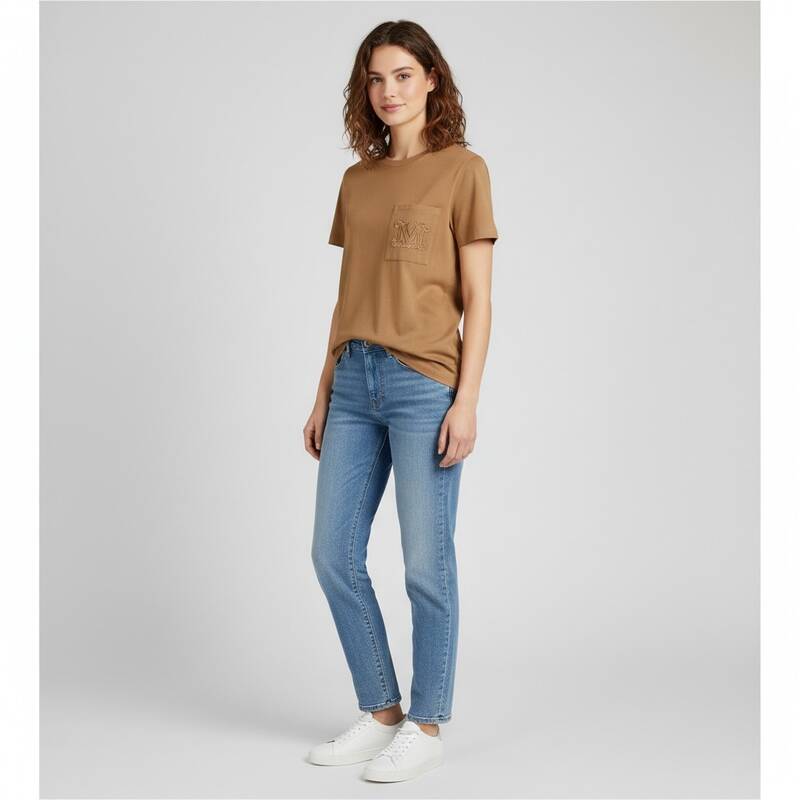 マックスマーラ 25FW キャメル パパイア Tシャツ 2521946041 PAPAIA 003
