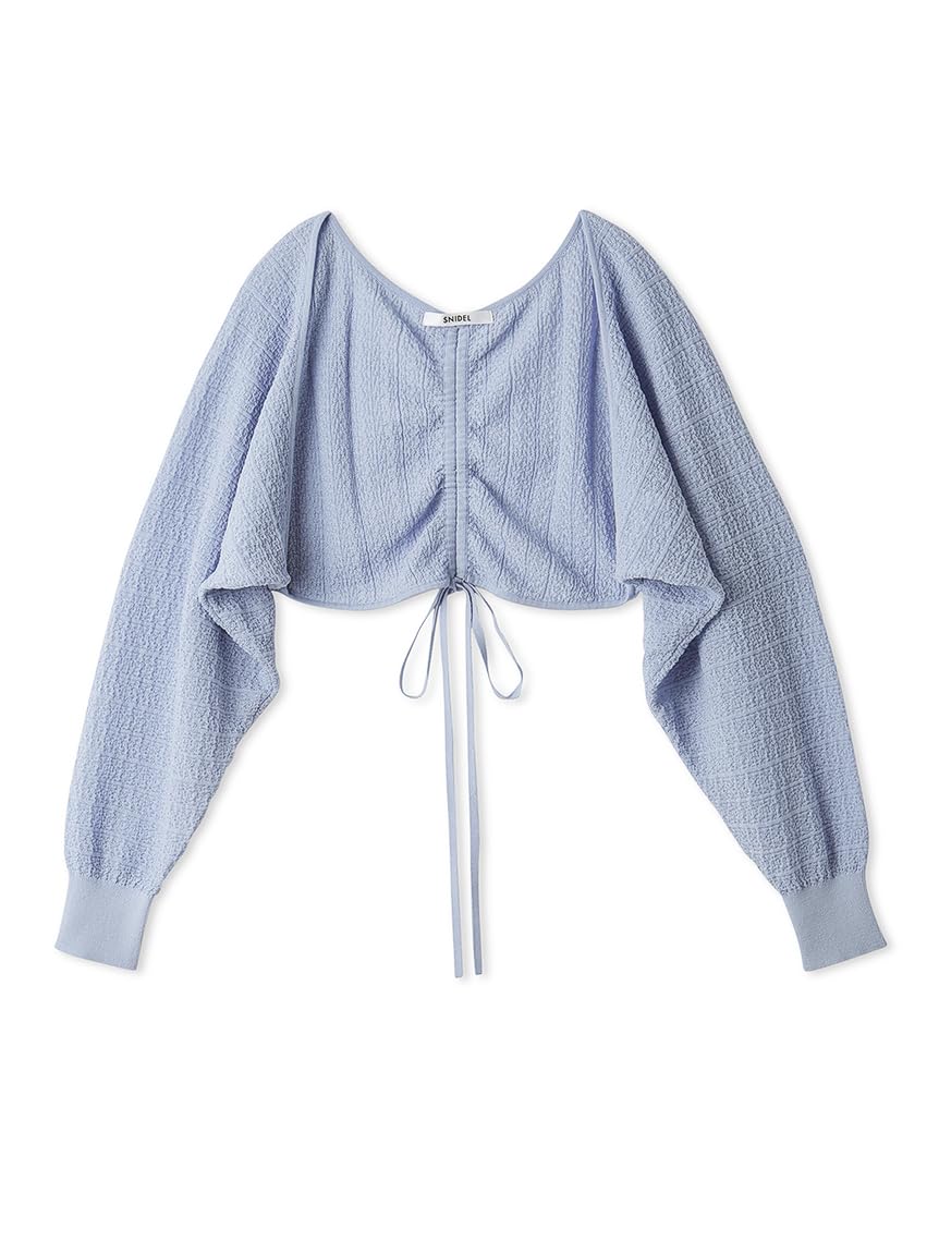 【全国送料無料】 [スナイデル] バックドロストシアーボレロカーデ SWNT252117 レディース LBLU