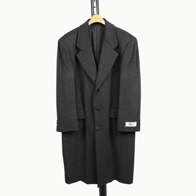 チェスターフィールド コート メンズ チャコールグレー 送料無料 ギフト プレゼント