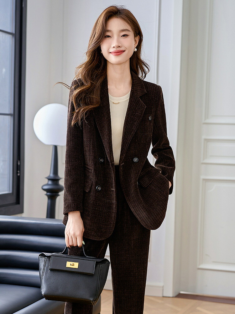 ジャケット スーツセット 秋 春 レディース オフィス カジュアル 部屋着 ルーズ シルエット