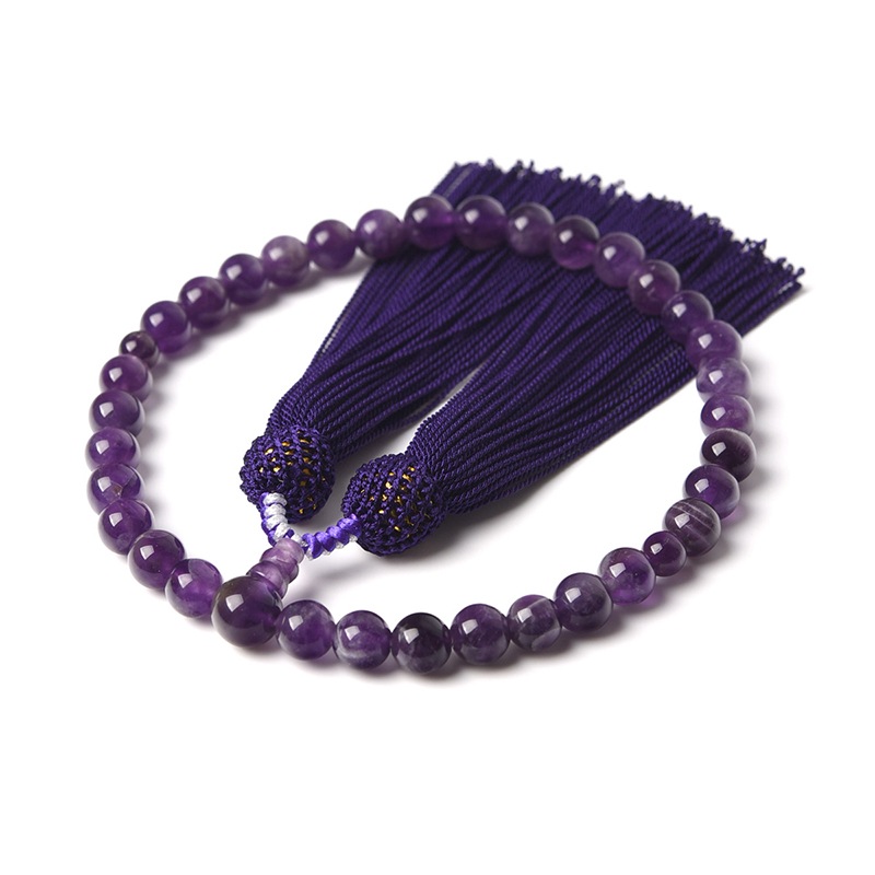数珠 女性用 紫水晶 8mm アメジスト アメシスト 念珠 天然石
