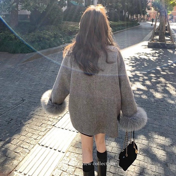 可愛い 防寒 ジャケットトップス 気質 通勤 暖かいチェスターコート 秋冬 ゆったり もこもこ袖 ストラップラシャコート 百掛け 韓国ファッション コート 体型カバーアウター 冬 5,351円