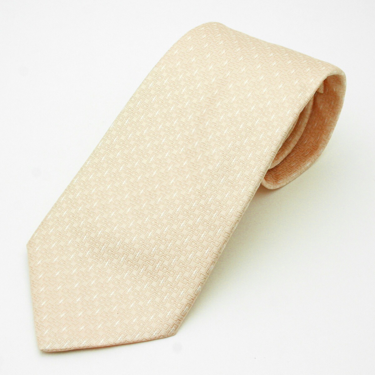 YSL メンズ ネクタイ パステルオレンジ系 012