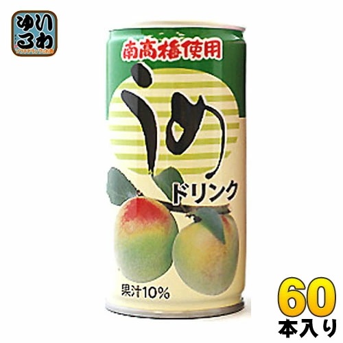 ナンカイ うめドリンク 195g 缶 60本 (30本入×2まとめ買い) 果汁飲料 梅ジュース