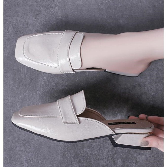 每日更新ミュール サンダル レディース パンプス スクエアトゥ かかとなし ローヒール 歩きやすい ルリア 28,062円