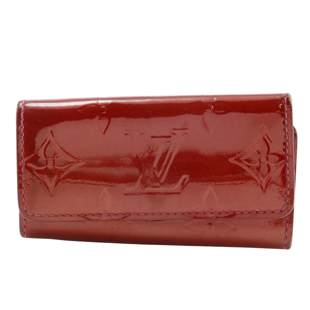 ミュルティクレ4 M91976 キーケース モノグラムヴェルニ ポムダムール 赤 TS2112 レディース 中古品