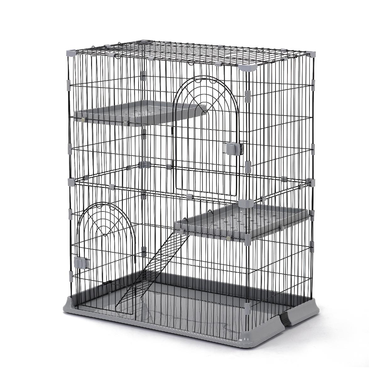 おしゃれ 猫 ケージ キャットケージ 2段 猫ゲージ おしゃれ キャットハウス ネコ ハウス 多段