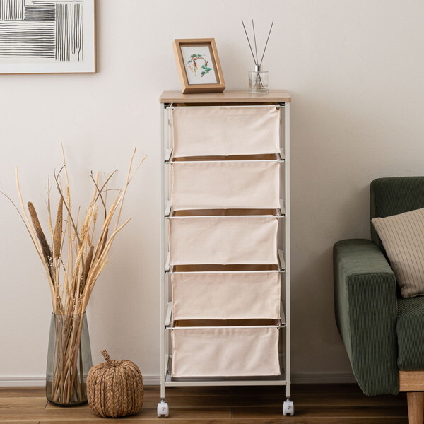 MIP-379 キャンバスチェスト5段 メーカー直送