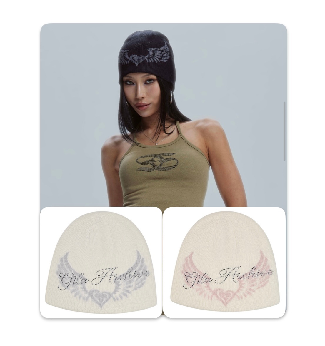 帽子 GILA ARCHIVE CRYSTAL WING BEANIE Gila Archive ) CRYSTAL WING BEANIE ニット帽 ビニー ニット帽