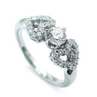 (Brand アニーベル) Pt ダイヤモンドデザインリング（婚約指輪エンゲージリング）楽ギフ_包装02P26Mar16