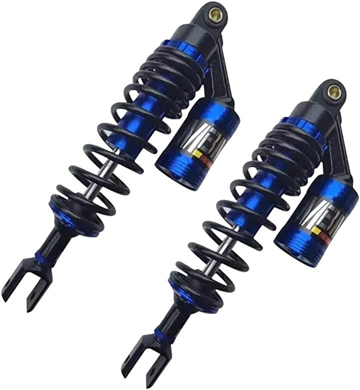 互換品 リアサスペンション シグナスX SR BW’S pcx125 ２本 セット 高性能 320mm リヤ キャビテーション(ブルー, 全長 350mm 取付ピッチ 320mm 上)