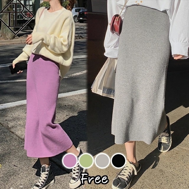 【即納】スカート レディース 大きいサイズ ミモレ ミディアム丈 大人 ひざ丈 ハイウエストスカート 膝下丈 秋冬 Iライン 秋 春 すっきり シンプル 大人可愛い おしゃれ キ