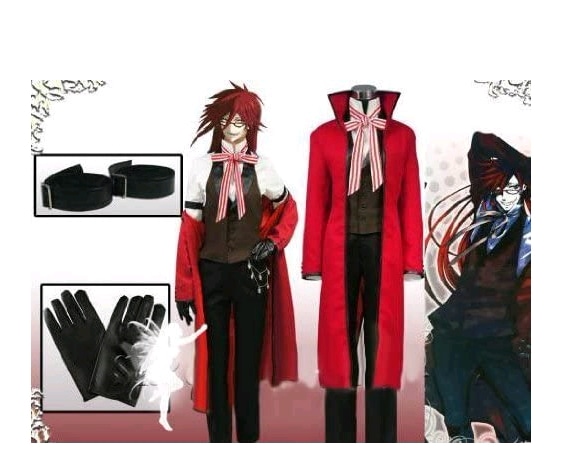コスプレ衣装 黒執事 グレルサトクリフ 赤ver風　 メガネ付き　コスプレ 8,512円