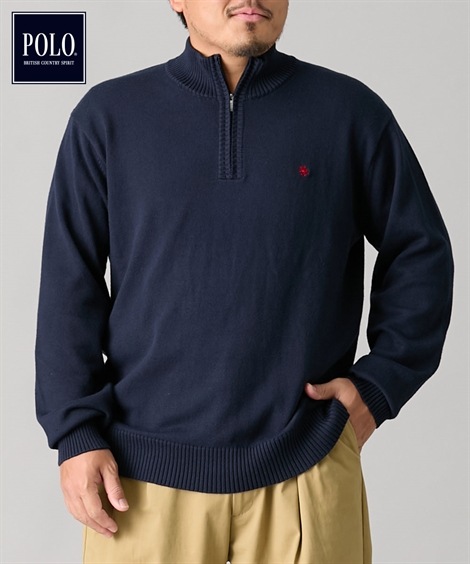 ニット・セーター ハーフジップセーター　POLO　BCS 大きいサイズ