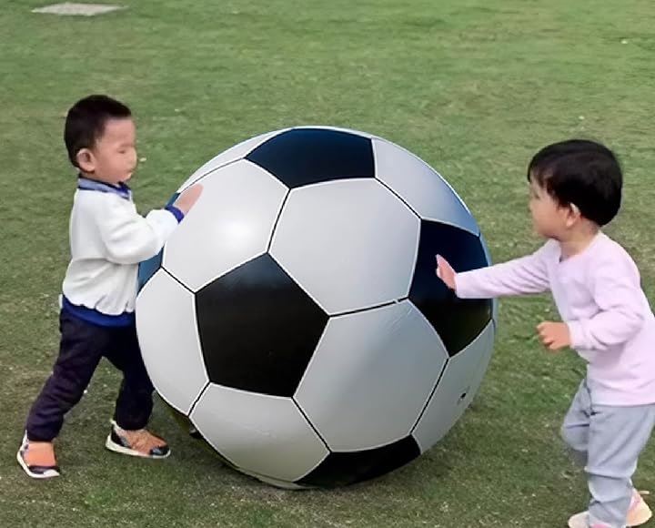 巨大 サッカーボール ビーチボール インフレータブル ジャンボ マリンスポーツ 水遊び(白, 直径70ｃｍ) 5,301円