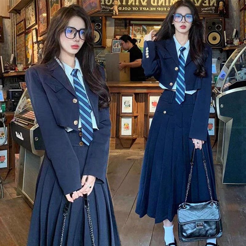 【短納期 3日で出荷】卒業式 女子 入学式 韓国 制服 ブレザー 女子 卒服 中学生 高校生 レディース ピアノ発表会 子供服 子供 ジャケット スカート シャツ 卒業式 結婚式 お受験 発表